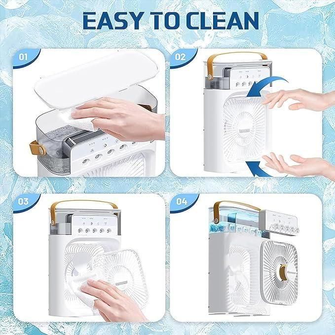 Portable USB Air Cooler Fan | Mist Spray & Humidifier