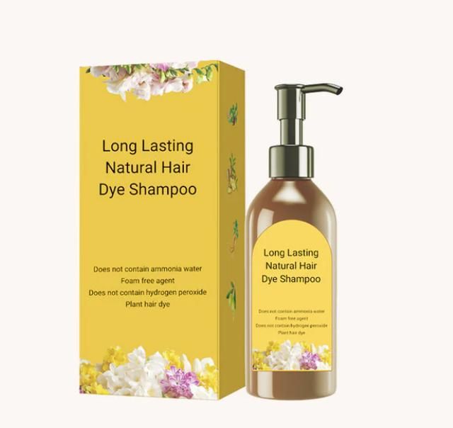 Long Lasting Natural Hair Dye Shampoo - Plant Extract Formula (Pack of 2)