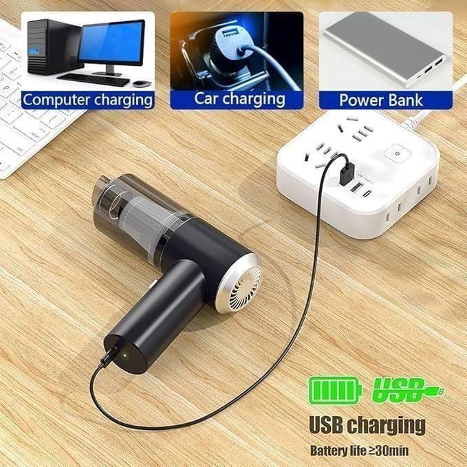 Portable Wireless Vacuum Suction Cleaner and Air Duster