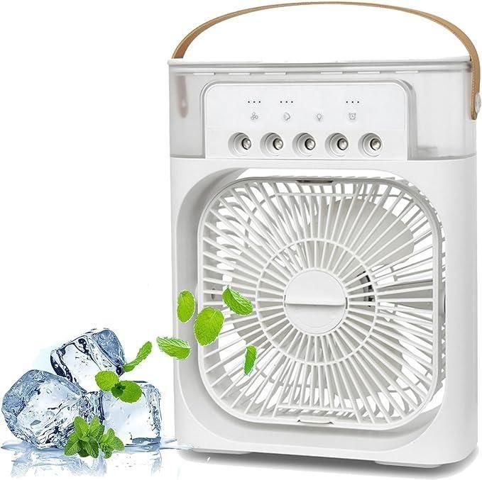 Portable USB Air Cooler Fan | Mist Spray & Humidifier