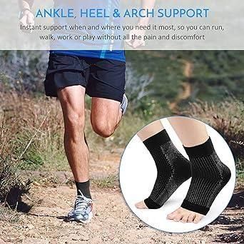 Swelling Arch Heel Socks yoga sport protect socks (Pack of 2 Pair)