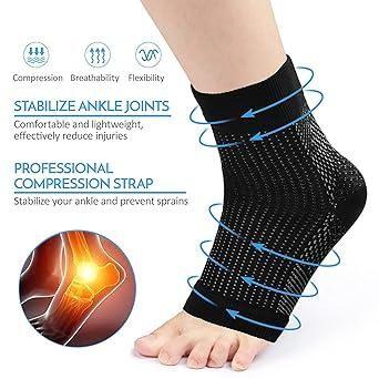 Swelling Arch Heel Socks yoga sport protect socks (Pack of 2 Pair)