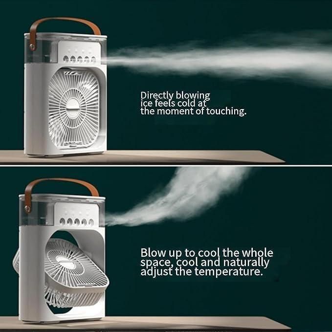Portable USB Air Cooler Fan | Mist Spray & Humidifier