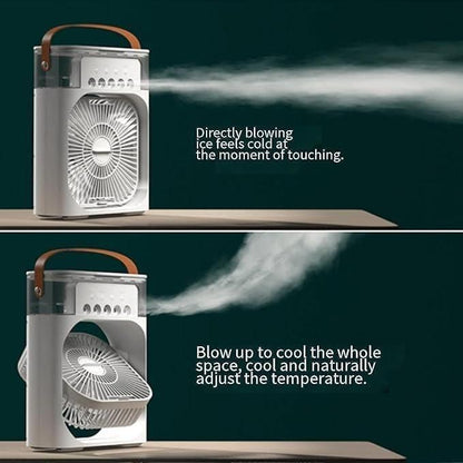 Portable USB Air Cooler Fan | Mist Spray & Humidifier